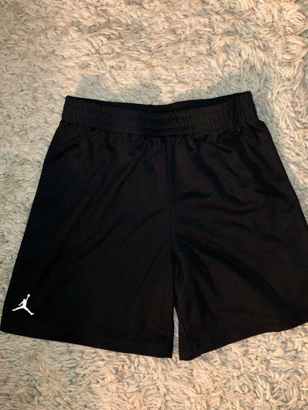 Jordan Men’s Black Athletic Performance Shorts with White Jumpman